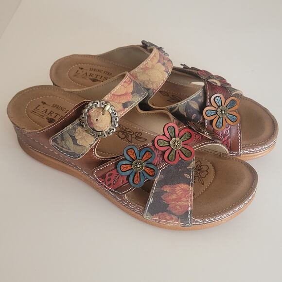 Women's L'Artiste By Spring Step Wedge Sandals New no tags. Sz 39 EUR, US 8-8.5 - Picture 10 of 11